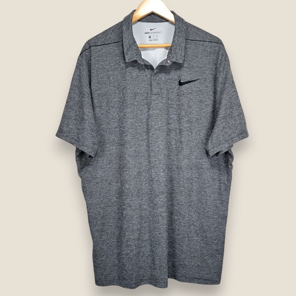 Nike Other - Bear's Best Atlanta Nike AeroReact Polo Shirt Men 2XL Gray Striped Wicking Golf